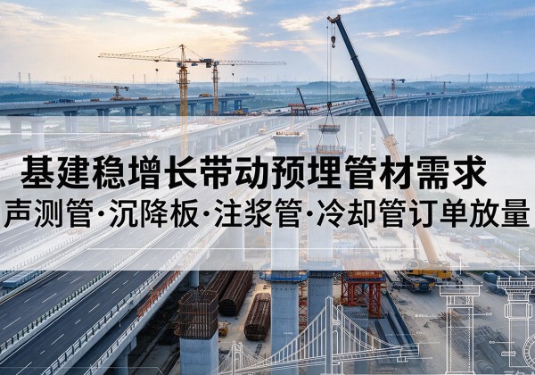 同仁基建稳增长带动预埋监测管材需求，声测管、沉降板、注浆管订单持续放量