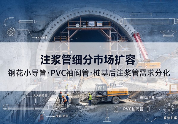 同仁注浆管细分市场扩容，隧道钢花小导管、PVC 袖阀管、桩基后注浆管需求分化